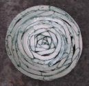 Stoneware and copper Oxide Ribbon bowl 48cm